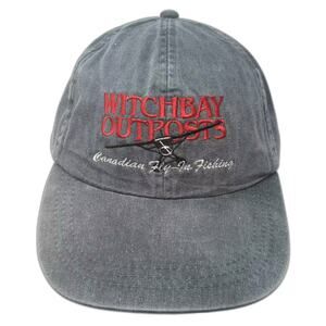 KP Witchbay Outposts Canadian Fly-In Fishing Blue Baseball Cap Hat OS Slideback